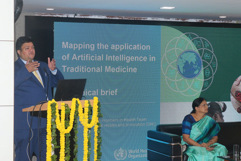 Sameer Pujari presenting AI technical brief in TM. Photo: AIIA